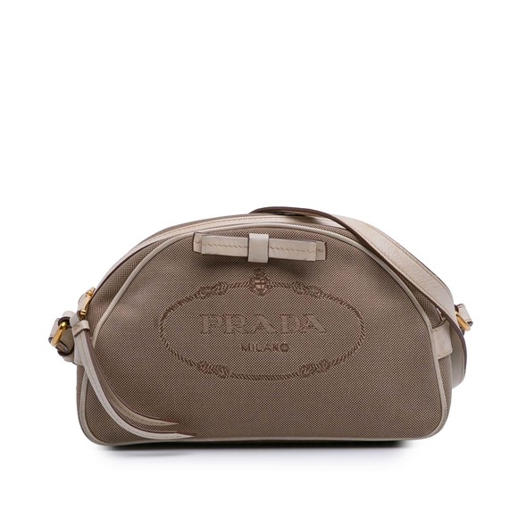 Pre-Loved Prada Canvas Canapa Logo Crossbody - Picture 1 of 10